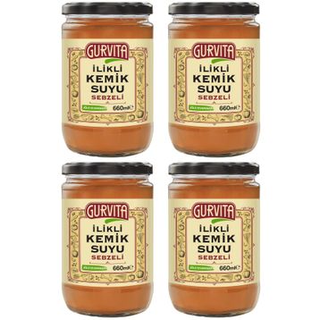 Gurvita Sebzeli İlikli Kemik Suyu Sebzeli 660 ml (4 adet)