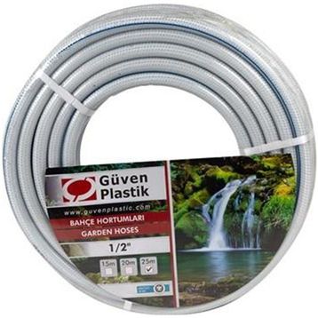 Güven Plastik 1/2 25 m Market Tipi Marin Örgülü Bahçe Hortumu
