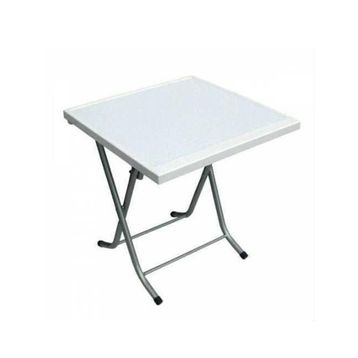Güvenç Metal Ayaklı 60X60 cm Beyaz Katlanabilir Plastik Masa
