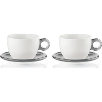 Guzzini Gri 2'li Çay Fincanı