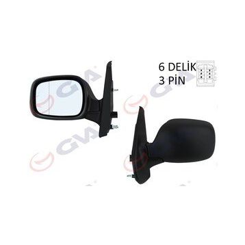 Gva 1016131 Kangoo 01 Elektrik Isıtmalı Asferik Sol Dış Dikiz Aynası