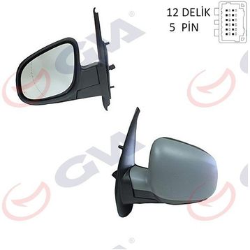 Gva 1016321 Kangoo-Citan13 Elektrik Isıtmalı Astarlı Asferik Sol Dış Dikiz Aynası