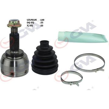 Gva 4411430K Renault Fluence 09- Megane IV 1.5 DCİ 6 Vites 25x33x52.7 148 mm Dış Ön Aks Kafası