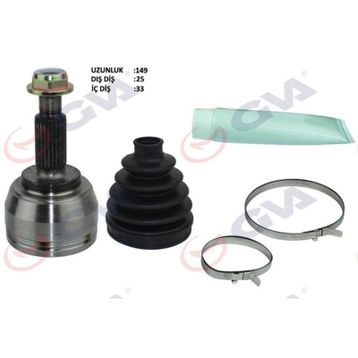 Gva 4411430K Renault Fluence 09- Megane IV 1.5 DCİ 6 Vites 25x33x52.7 148 mm Dış Ön Aks Kafası