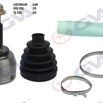 Gva 4411430K Renault Fluence 09- Megane IV 1.5 DCİ 6 Vites 25x33x52.7 148 mm Dış Ön Aks Kafası