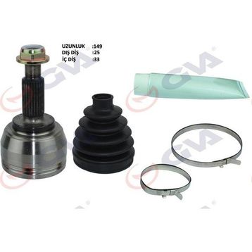 Gva 4411430K Renault Fluence 09- Megane IV 1.5 DCİ 6 Vites 25x33x52.7 148 mm Dış Ön Aks Kafası