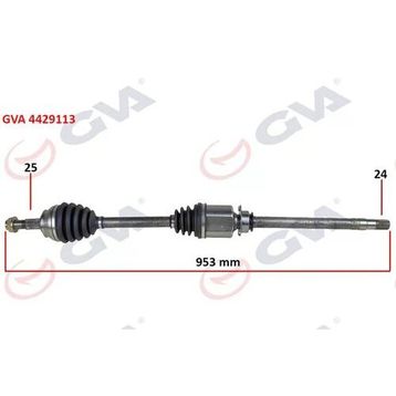 Gva 4429113 Sağ Fiorino 1.3 Mtj 07-13 953 mm Aks Lale'li Komple Aks