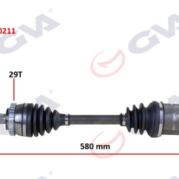 Gva 4490211 580 mm Corsa C Combo 1.3 CDTI 29 Dişli Abs'li Sol Komple Aks