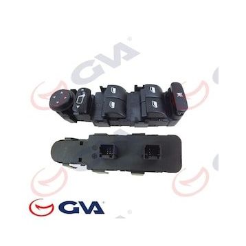 Gva 8050010 Citroen C4 Sol Dörtlü Ayna Ayarlı Çerçevesiz Cam Açma Anahtarı