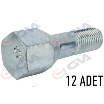 Gva 8820110 Fiat Tofaş-Fiat Kısa Beyaz Kaplı Paket 12 Bijon Civatası