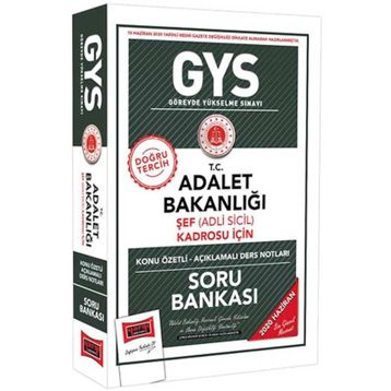 Gys T.C. Adalet Bakanlığı Şef Adli Sicil Kadrosu İçin Konu Özetli Soru Bankası-Yargı Yayınları