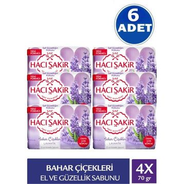 Hacı Şakir Bahar Çiçekleri Lavanta 6x4x70 gr El ve Güzellik Sabunu