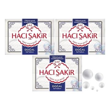 Hacı Şakir Doğal 3x600 gr Banyo Sabunu
