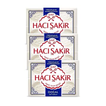 Hacı Şakir Doğal Saf Geleneksel 3x150 gr Beyaz Sabun
