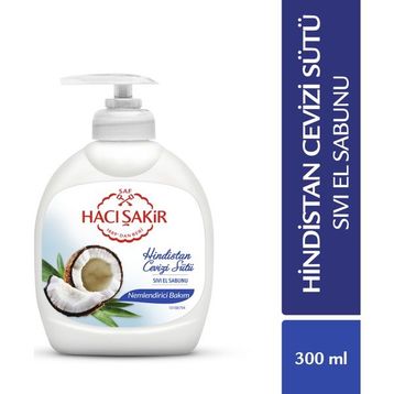 Hacı Şakir Hindistan Cevizi Sütü Nemlendirici Bakım 300 ml Sıvı El Sabunu