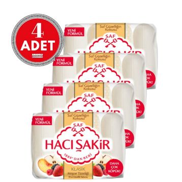 Hacı Şakir Klasik Meyve Tazeliği 4x70 gr 4 Adet Güzellik Sabunu