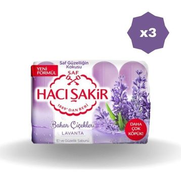 Hacı Şakir Lavanta 4x70 gr 3 Adet Güzellik Sabunu