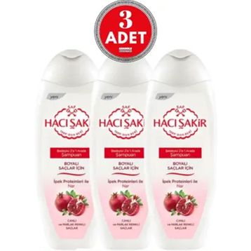 Hacı Şakir Nar 3x500 ml Şampuan