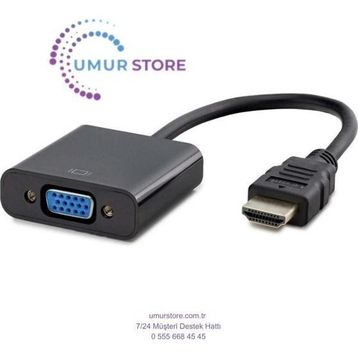Hadron HDX-2020 Siyah HDMI to VGA Çevirici