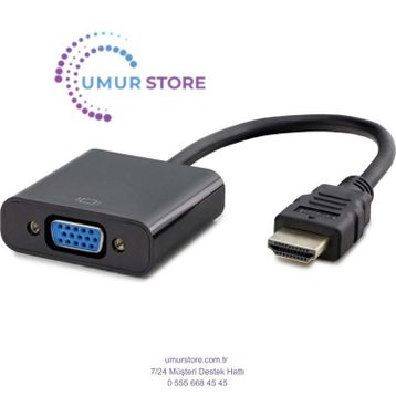 Hadron HDX-2020 Siyah HDMI to VGA Çevirici