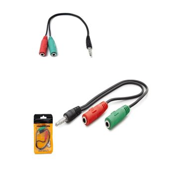 Hadron HN4708 M/2F 20 cm Mikrofon Kulaklık Ayırıcı Kablo
