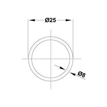 Hafele 0.8 x 25 x 1000 mm Askı Borusu