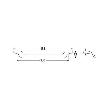 Hafele Layla 160 mm Parlak Krom Kulp