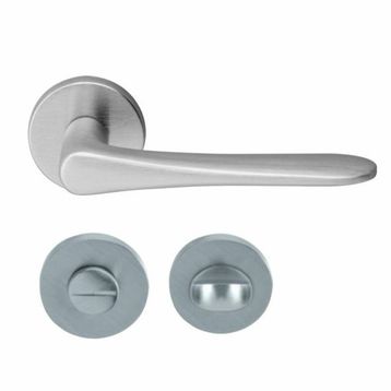 Hafele Yana Banyo WC Mat Krom Kapı Kolu Seti