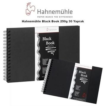 Hahnemühle Black Book 250 gr 30 Yaprak Defter