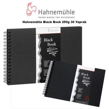Hahnemühle Black Book 250 gr 30 Yaprak Defter