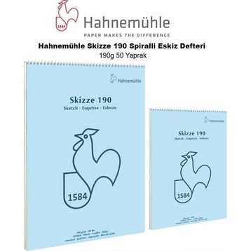 Hahnemühle Skizze 190 190 gr 50 Yaprak Spiralli Eskiz Defteri