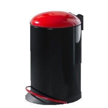 Hailo Topdesign Siyah-Kırmızı 16 L Çöp Kovası