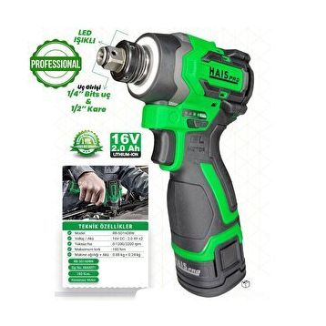 Hais Pro RB-SD1608W 2x2 Ah Akülü Somun Sıkma Makinesi