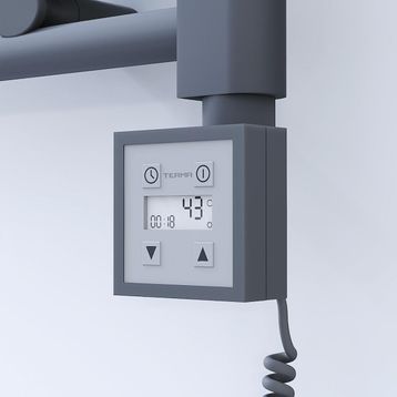 Haiti 300x1500 Düz Antrasit Texture KTX3 Termostat 600 watt Elektrikli Havlupan