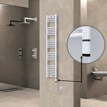 Haiti 300x1500 Düz Beyaz Parlak Oned on off Sağ 300 Watt Elektrikli Havlupan