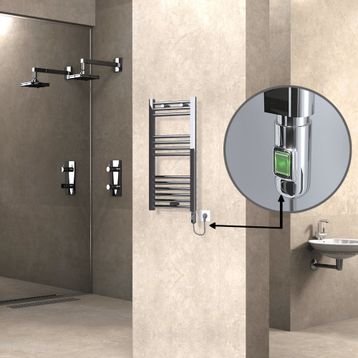 Haiti Düz Krom 200 Watt 400x800 cm Termostatlı Elektrikli Havlupan