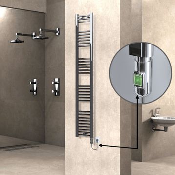 Haiti Düz Krom 300 Watt 300x1800 cm Termostatlı Elektrikli Havlupan