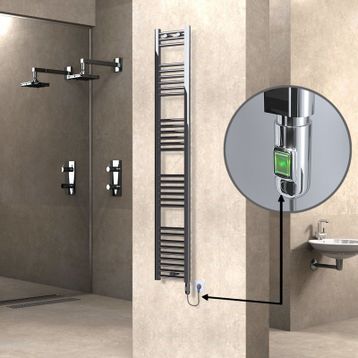 Haiti Düz Krom 300 Watt 300x1800 cm Termostatlı Elektrikli Havlupan