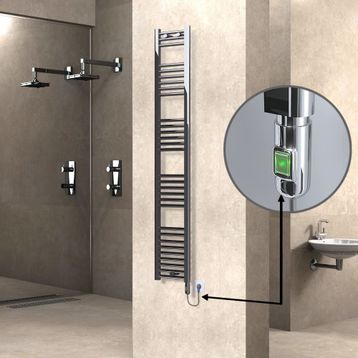 Haiti Düz Krom 300 Watt 300x1800 cm Termostatlı Elektrikli Havlupan