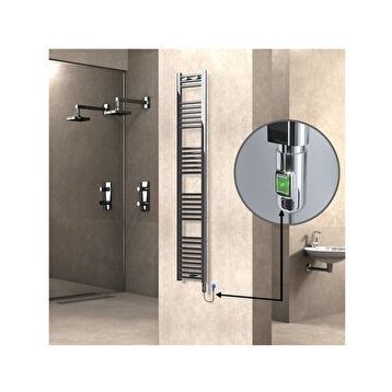 Haiti Düz Krom 300 Watt 300x1800 cm Termostatlı Elektrikli Havlupan