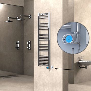 Haiti Düz Krom Musa 300 Watt 400x1500 cm Termostatlı Elektrikli Havlupan