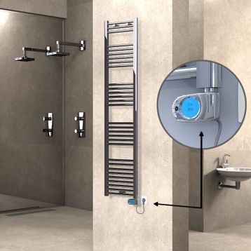 Haiti Düz Krom Musa 300 Watt 400x1800 cm Termostatlı Elektrikli Havlupan