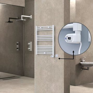 Haiti Elektrikli 300 Watt 600x800 cm Düz Beyaz Thesis Termostatlı Havlupan