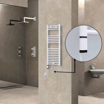 Haiti Elektrikli 400x1000 Düz Beyaz Parlak Sol 300 Watt Havlupan