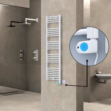 Haiti Elektrikli 600 Watt 400x1500 cm Düz Beyaz Musa Termostatlı Havlupan