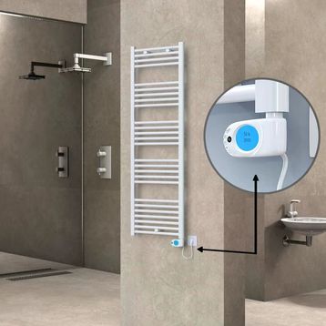 Haiti Elektrikli 600 Watt 500x1500 cm Düz Beyaz Musa Termostatlı Havlupan