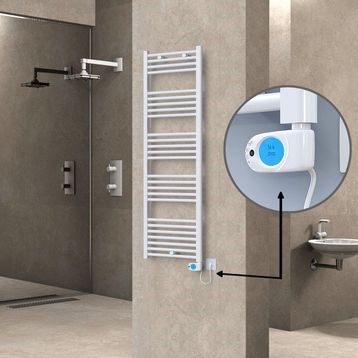 Haiti Elektrikli 600 Watt 500x1500 cm Düz Beyaz Musa Termostatlı Havlupan