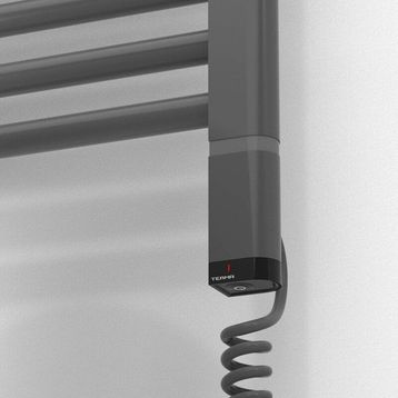 Haiti Elektrikli 600 Watt 600x1200 cm Düz Antrasit Oned On Off Termostatlı Sağ Havlupan