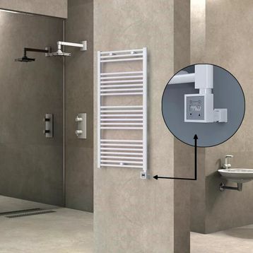 Haiti Elektrikli 600 Watt 600x1200 cm Düz Beyaz KTX3 Termostatlı Havlupan