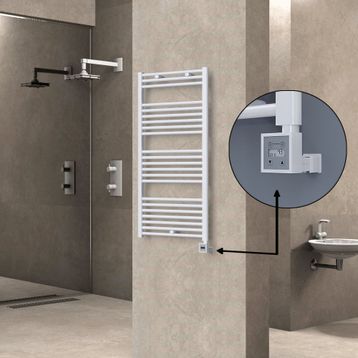 Haiti Elektrikli 600 Watt 600x1200 cm Düz Beyaz KTX3 Termostatlı Havlupan
